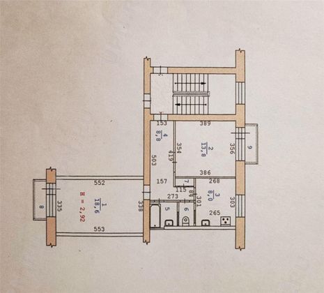 Продажа 2-комнатной квартиры 54 м², 4/4 этаж