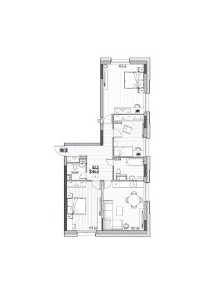 Продажа 3-комнатной квартиры 96 м², 2/24 этаж