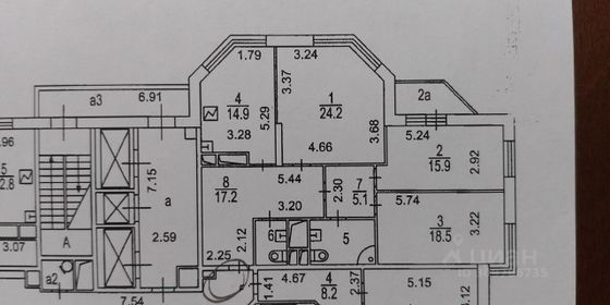 Продажа 3-комнатной квартиры 108 м², 9/23 этаж