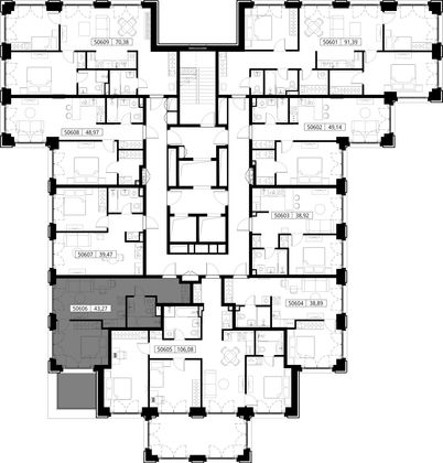 Продажа 1-комнатной квартиры 43,3 м², 6/15 этаж