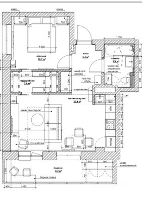 Аренда 1-комнатной квартиры 53 м², 8/19 этаж