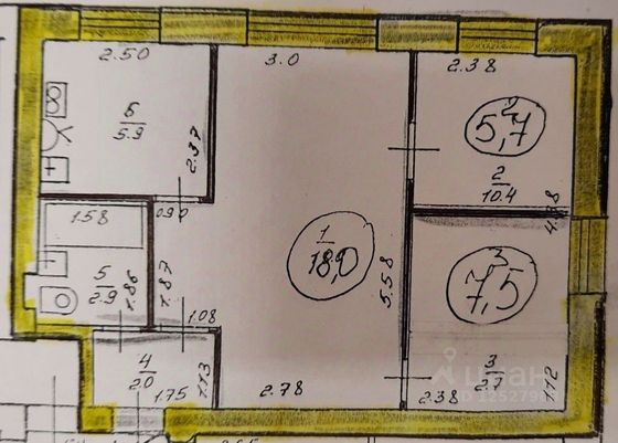 Продажа 2-комнатной квартиры 42 м², 2/5 этаж