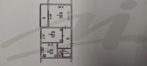 Продажа 2-комнатной квартиры 52 м², 4/9 этаж