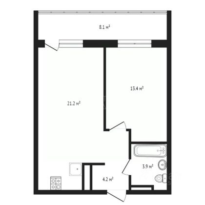 Продажа 1-комнатной квартиры 43 м², 12/20 этаж