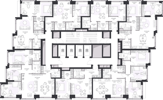 Продажа 1-комнатной квартиры 63,4 м², 29/41 этаж