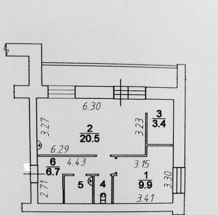 Продажа 2-комнатной квартиры 44 м², 3/3 этаж