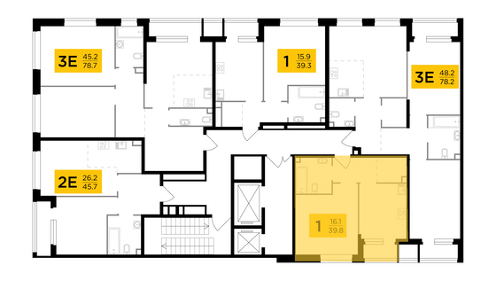 Продажа 1-комнатной квартиры 38,7 м², 7/22 этаж