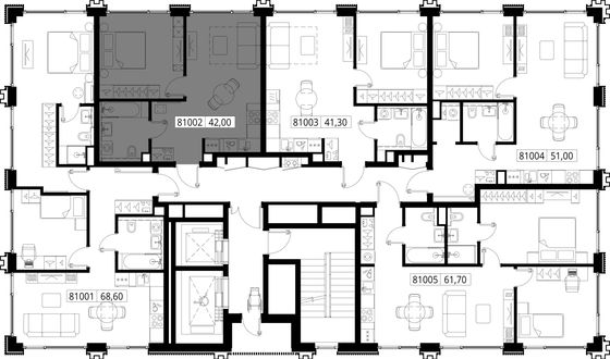 Продажа 1-комнатной квартиры 42 м², 10/10 этаж