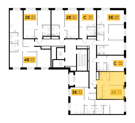 Продажа 2-комнатной квартиры 37,4 м², 16/20 этаж