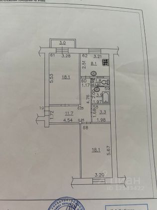 Продажа 2-комнатной квартиры 65 м², 3/4 этаж