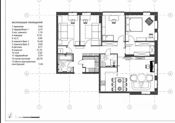 Продажа многокомнатной квартиры 100 м², 9/10 этаж