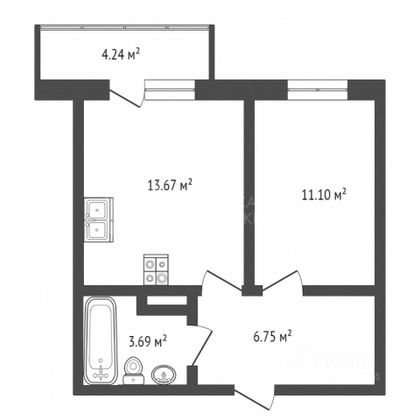 Продажа 1-комнатной квартиры 37 м², 20/20 этаж