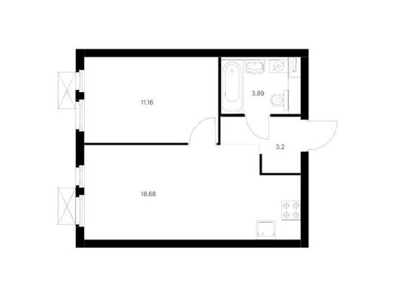 Продажа 1-комнатной квартиры 36,9 м², 29/33 этаж