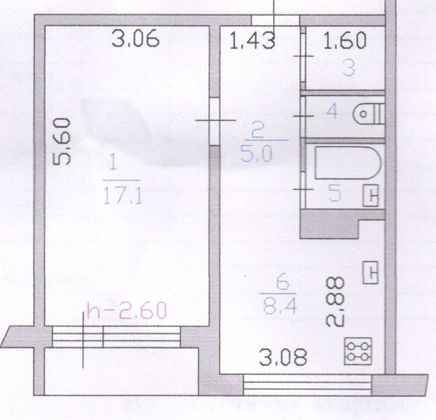 Продажа 1-комнатной квартиры 35 м², 3/5 этаж