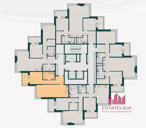 Продажа 1-комнатной квартиры 51,4 м², 2/28 этаж