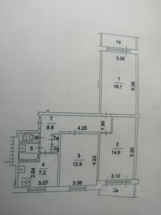 Продажа 3-комнатной квартиры 63,6 м², 5/9 этаж