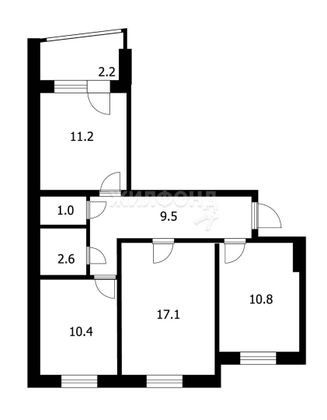Продажа 3-комнатной квартиры 64,8 м², 9/10 этаж