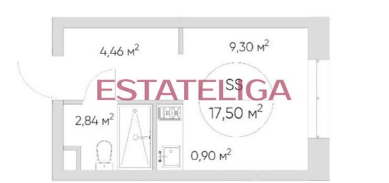 Продажа квартиры-студии 17,5 м², 11/21 этаж