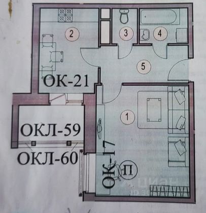 Продажа 1-комнатной квартиры 37,6 м², 2/8 этаж