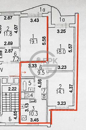 Продажа 2-комнатной квартиры 56,7 м², 10/17 этаж