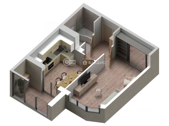 Продажа 1-комнатной квартиры 41,4 м², 4/17 этаж