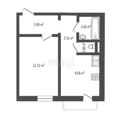 Продажа 1-комнатной квартиры 32 м², 5/10 этаж