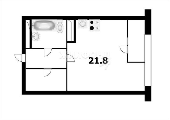 Продажа 1-комнатной квартиры 34,3 м², 16/25 этаж