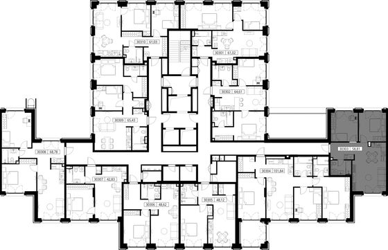 Продажа 3-комнатной квартиры 58,8 м², 3/15 этаж