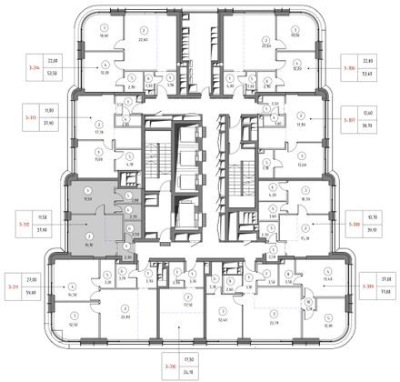 Продажа 1-комнатной квартиры 37,9 м², 37/53 этаж