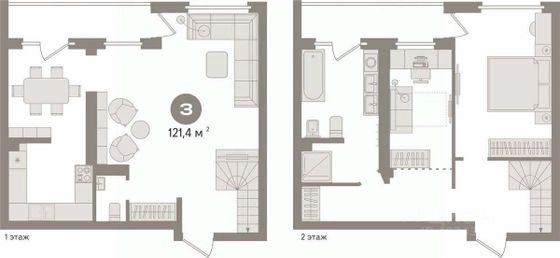 Продажа 3-комнатной квартиры 121,4 м², 10/11 этаж