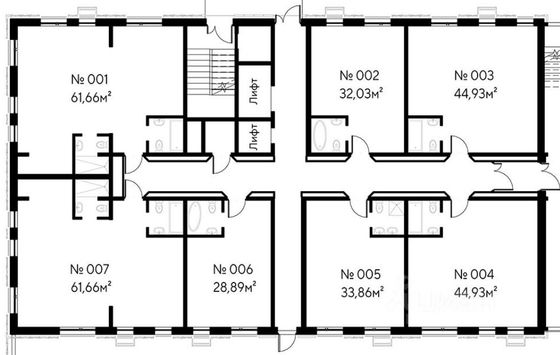 Продажа квартиры со свободной планировкой 44,9 м², 3/19 этаж