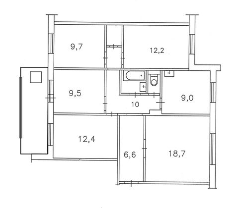 Продажа многокомнатной квартиры 91,4 м², 1/9 этаж