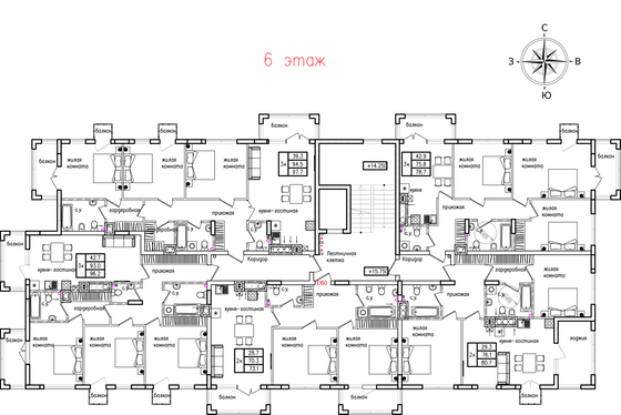 Продажа 3-комнатной квартиры 88,5 м², 6/9 этаж