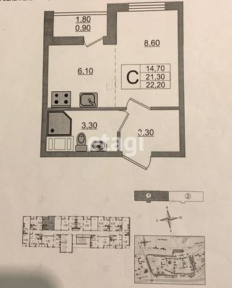 Продажа квартиры-студии 22 м², 18/25 этаж