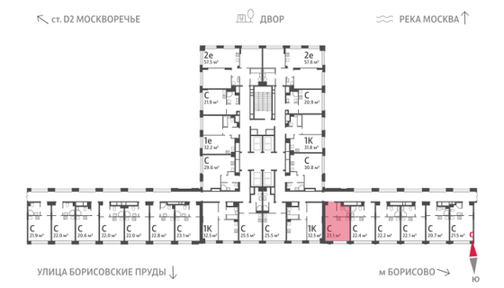 Продажа квартиры-студии 23,1 м², 3/30 этаж