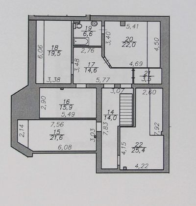 Продажа многокомнатной квартиры 286,8 м², 4/4 этаж