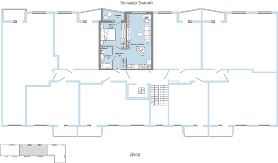 Продажа 2-комнатной квартиры 46 м², 3/9 этаж