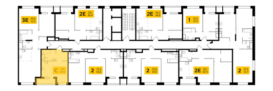 Продажа 1-комнатной квартиры 28,9 м², 11/22 этаж