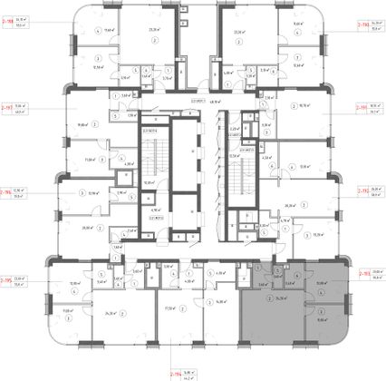 Продажа 2-комнатной квартиры 55,8 м², 21/53 этаж