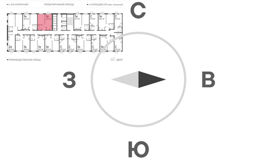 Продажа 1-комнатной квартиры 36,4 м², 20/24 этаж