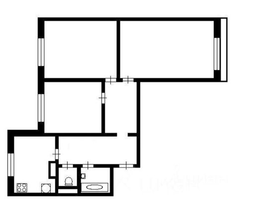 Продажа 3-комнатной квартиры 74,5 м², 13/17 этаж