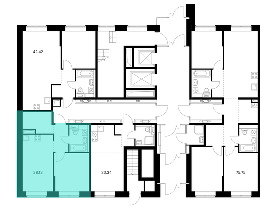 Продажа 1-комнатной квартиры 38,1 м², 1/10 этаж