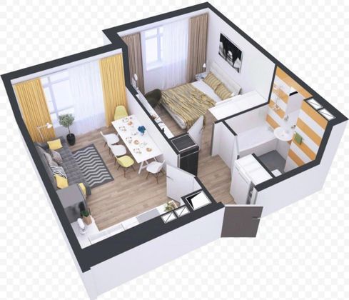 Продажа 1-комнатной квартиры 50 м², 5/14 этаж