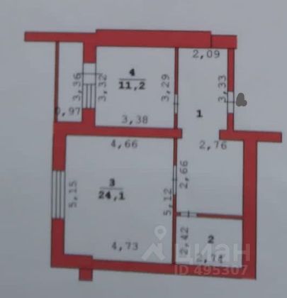 Продажа 1-комнатной квартиры 57 м², 2/14 этаж