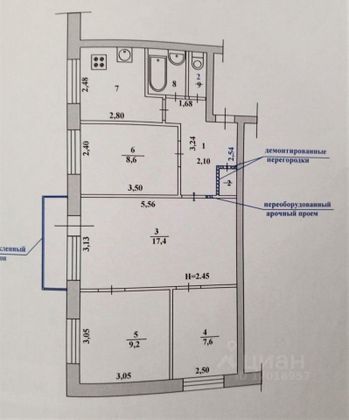 Продажа 4-комнатной квартиры 60 м², 4/5 этаж