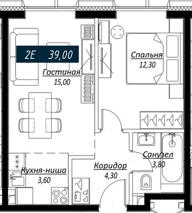 Продажа квартиры-студии 28,8 м², 4/10 этаж