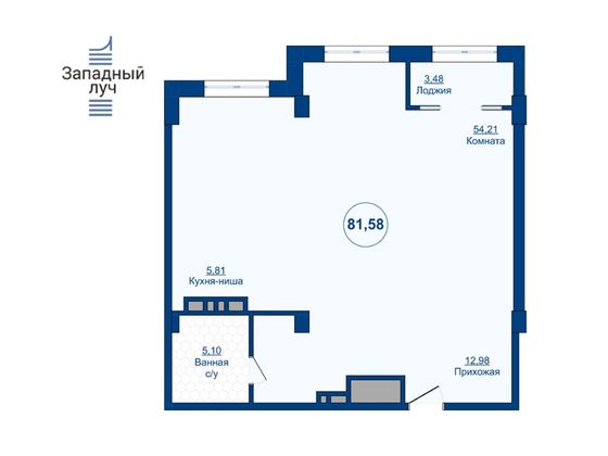 Продажа 3-комнатной квартиры 81,6 м², 14/23 этаж