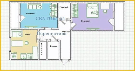 Продажа 2-комнатной квартиры 74,1 м², 5/17 этаж