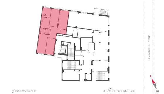 116,6 м², 4-комн. квартира, 2/8 этаж