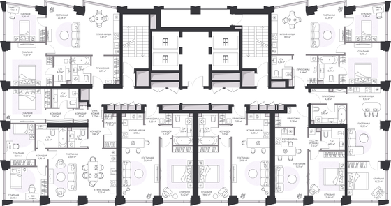 Продажа 2-комнатной квартиры 77,1 м², 4/41 этаж